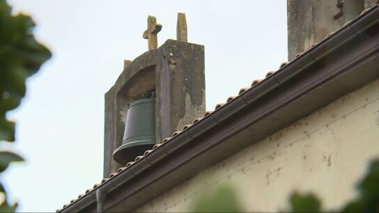 Campanario de una iglesia en Navarra.