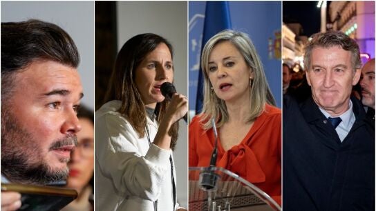 Gabriel Rufi&aacute;n, Ione Belarra, Ver&oacute;nica Mart&iacute;nez y Alberto N&uacute;&ntilde;ez Feij&oacute;o