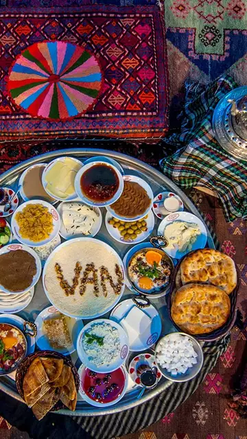 Mesa de desayuno en Van Mesa de desayuno en Van