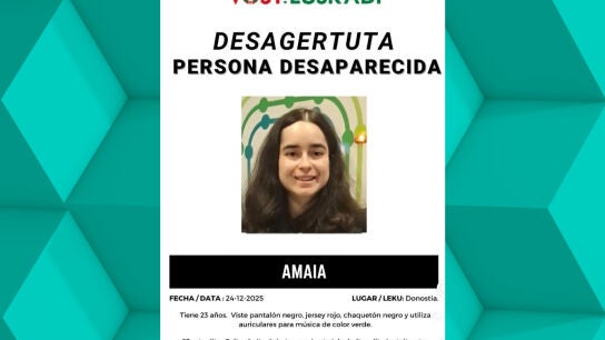 Buscan a una joven de 24 a&ntilde;os de San Sebasti&aacute;n desaparecida desde el d&iacute;a 24.