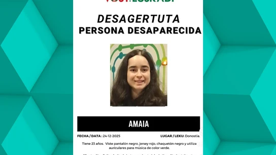Buscan a una joven de 24 años de San Sebastián desaparecida desde el día 24. Buscan a una joven de 24 años de San Sebastián desaparecida desde el día 24.