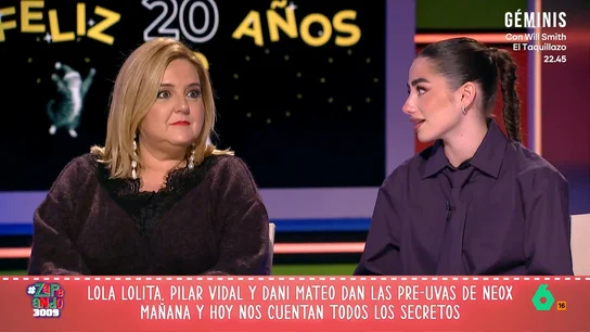 Pilar Vidal se va de la lengua y revela qué tomará en las preúvas: "Pedroche no dice nada y me habéis sentado para que lo raje todo" Pilar Vidal se va de la lengua y revela qué tomará en las preúvas: "Pedroche no dice nada y me habéis sentado para que lo raje todo"