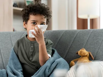 Un niño resfriado Un niño resfriado