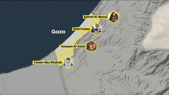 Grafismo de las facciones que luchan por el poder de Hamás Grafismo de las facciones que luchan por el poder de Hamás