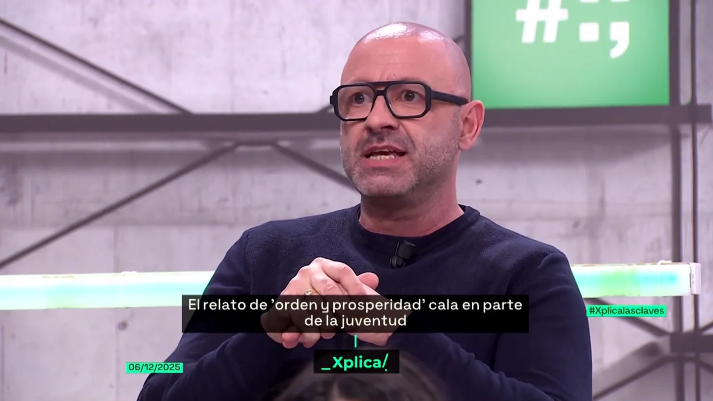 Un sociólogo, del aumento de la extrema derecha: "Los jóvenes hablan de lo bueno del franquismo diciendo que hacía obras públicas" Un sociólogo, del aumento de la extrema derecha: "Los jóvenes hablan de lo bueno del franquismo diciendo que hacía obras públicas"