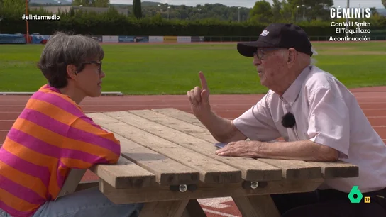 Lluis Marimon, atleta de 97 años, explica Thais Villas su secreto para seguir compitiendo: "Pasar una revisión médica de arriba a abajo" Lluis Marimon, atleta de 97 años, explica Thais Villas su secreto para seguir compitiendo: "Pasar una revisión médica de arriba a abajo"