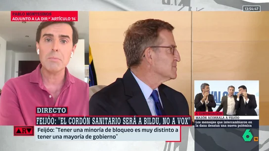 Montesinos: "Feijóo no quiere a Vox en el Gobierno pero dice a sus barones que le ofrezcan entrar en los autonómicos" Montesinos: "Feijóo no quiere a Vox en el Gobierno pero dice a sus barones que le ofrezcan entrar en los autonómicos"