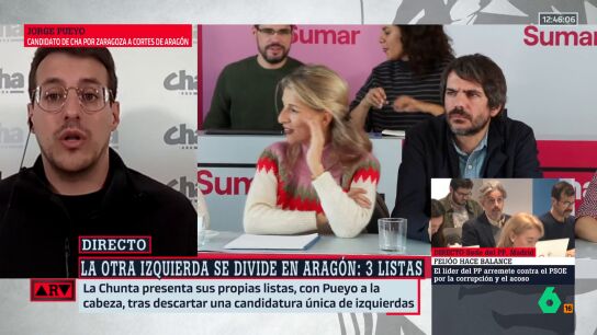 Pueyo, candidato de Cha por Zaragoza a Arag&oacute;n, sobre la candidatura conjunta de izquierdas: "Se han impuesto vetos y directrices desde Madrid"