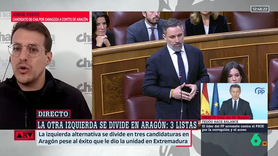 Pueyo (Chunta) alerta del auge de Vox ante las elecciones en Aragón: "El PP se ha convertido en su caballo de Troya" Pueyo (Chunta) alerta del auge de Vox ante las elecciones en Aragón: "El PP se ha convertido en su caballo de Troya"