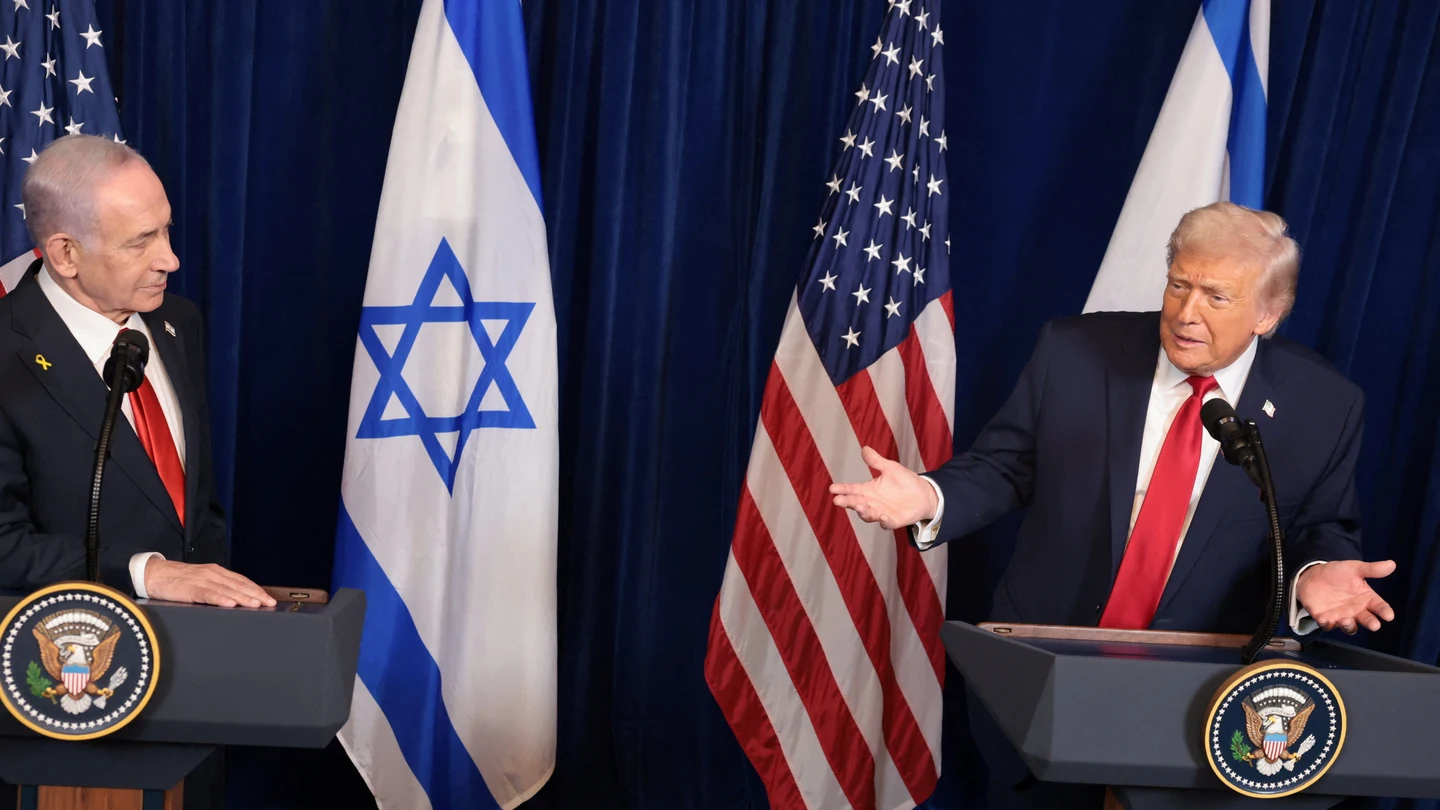 Trump y Netanyahu ofrecen una rueda de prensa después de reunirse en el club Mar-a-Lago Trump y Netanyahu ofrecen una rueda de prensa después de reunirse en el club Mar-a-Lago