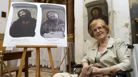 Muere Cecilia Giménez, autora de la restauración del Ecce Homo, a los 94 años Muere Cecilia Giménez, autora de la restauración del Ecce Homo, a los 94 años