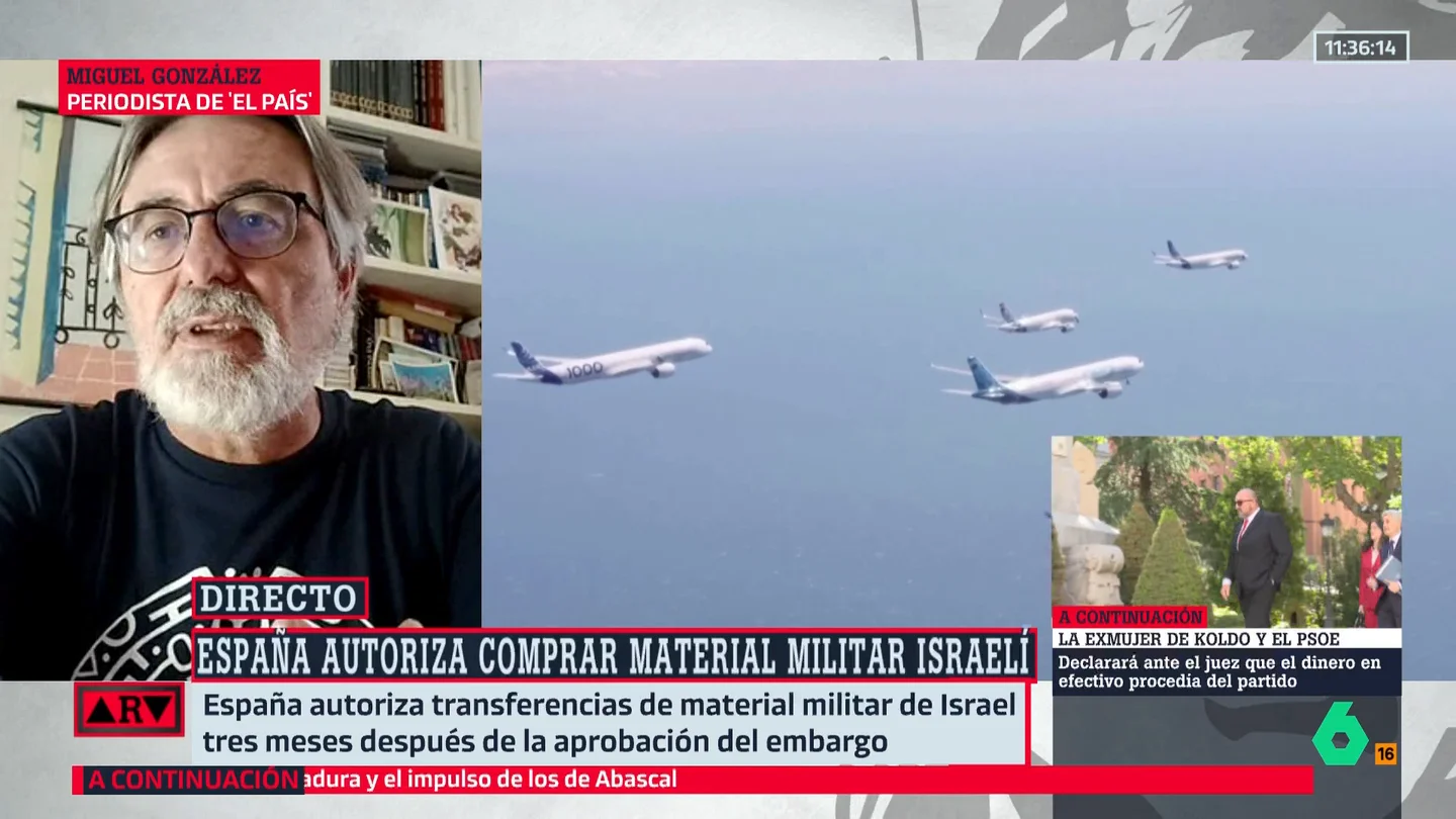 Miguel González, sobre el permiso a Airbus de saltarse el veto a Israel: "No es casual que el Gobierno haya elegido el último Consejo de Ministros del año" Miguel González, sobre el permiso a Airbus de saltarse el veto a Israel: "No es casual que el Gobierno haya elegido el último Consejo de Ministros del año"