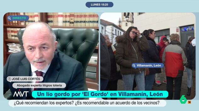 Jos&eacute; Luis Cort&eacute;s, abogado especializado en conflictos por la loter&iacute;a, analiza en este v&iacute;deo el caso de 'El Gordo' en Villaman&iacute;n, donde defiende el acuerdo entre los vecinos premiados "por paz social y eficiencia".