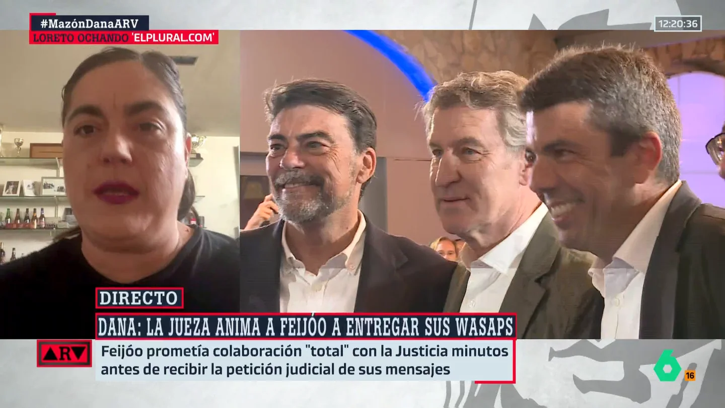 Loreto Ochando desmonta a Feijóo: "Ha sostenido las mentiras de Mazón un año y solo le ha dejado caer cuando le afectaron a él" Loreto Ochando