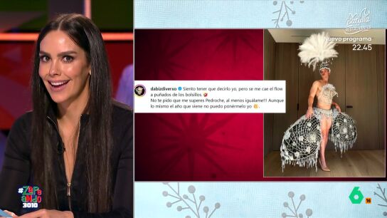 La reacci&oacute;n de Cristina Pedroche al ver a Dabid Mu&ntilde;oz con su vestido de las Campanadas del a&ntilde;o pasado: "&iexcl;Est&aacute; incre&iacute;ble!"