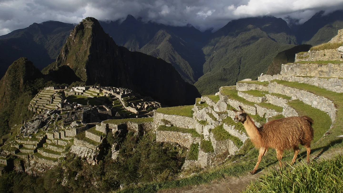 Imagen de la cordillera de Machu Picchu en Perú Imagen de la cordillera de Machu Picchu en Perú