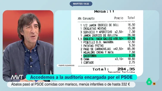Benjamín Prado y las facturas desorbitadas de los partidos: "Miguel Ángel Rodríguez se ha gastado 53.000 euros en comidas en cuatro años" Benjamín Prado y las facturas desorbitadas de los partidos: "Miguel Ángel Rodríguez se ha gastado 53.000 euros en comidas en cuatro años"
