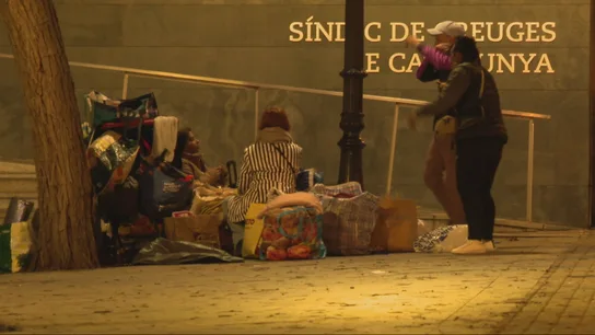 Imagen de personas sintecho que viven en Barcelona Imagen de personas sintecho que viven en Barcelona