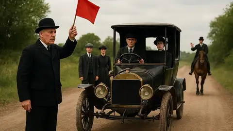 Al lado de esta ridícula ley histórica para frenar el auge de los coches, lo de la luz V16 es una broma Al lado de esta ridícula ley histórica para frenar el auge de los coches, lo de la luz V16 es una broma