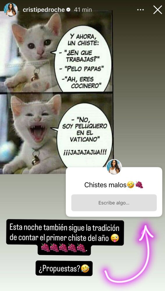 Cristina Pedroche prepara su 'chiste malo'