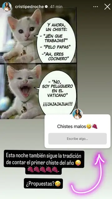 Cristina Pedroche prepara su 'chiste malo' Cristina Pedroche prepara su 'chiste malo'