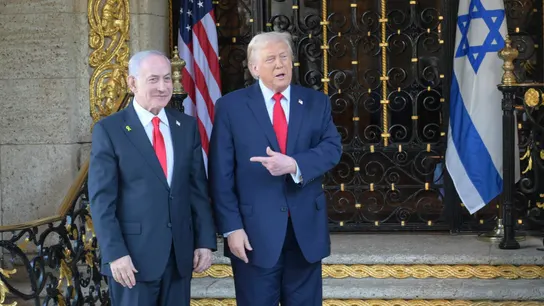 El primer ministro israelí, Benjamín Netanyahu, a su llegada este lunes para una reunión con el presidente de EEUU, Donald Trump. El primer ministro israelí, Benjamín Netanyahu, a su llegada este lunes para una reunión con el presidente de EEUU, Donald Trump.