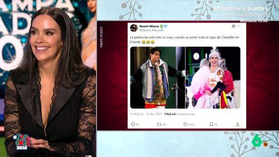 Cristina Pedroche reacciona, y se r&iacute;e, en este v&iacute;deo con los mejores memes sobre su capa en las Campanadas, desde los homenajes a Friends a un truco para "no facturar la maleta con Ryanair".