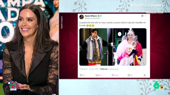 Cristina Pedroche reacciona a los memes de su vestido de Campanadas: "Me llamaban la señora basura, es lo más" Cristina Pedroche reacciona, y se ríe, en este vídeo con los mejores memes sobre su capa en las Campanadas, desde los homenajes a Friends a un truco para "no facturar la maleta con Ryanair".
