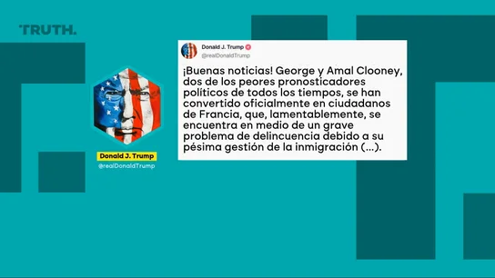 George Clooney responde a las burlas de Trump por obtener la nacionalidad francesa. George Clooney responde a las burlas de Trump por obtener la nacionalidad francesa.