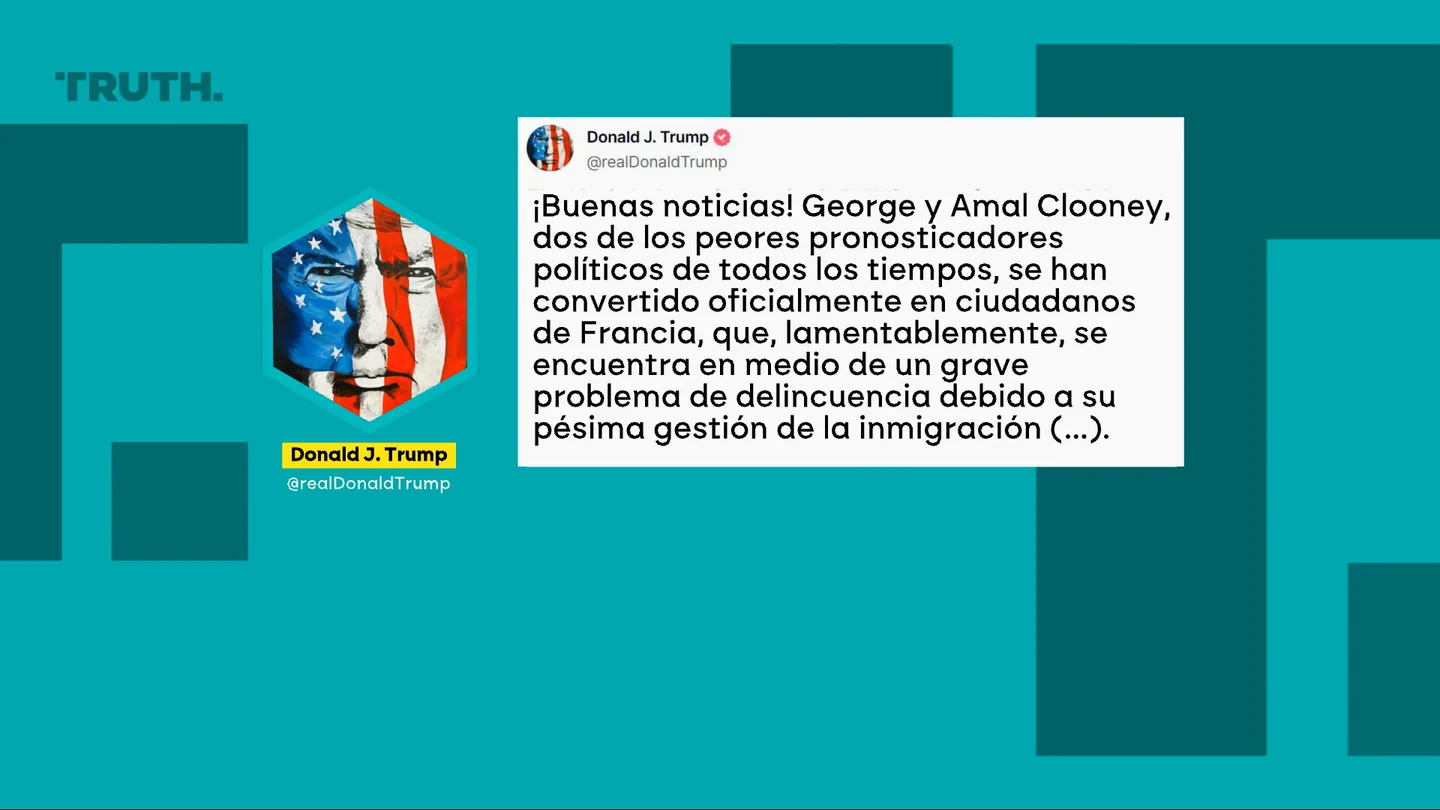 George Clooney responde a las burlas de Trump por obtener la nacionalidad francesa. George Clooney responde a las burlas de Trump por obtener la nacionalidad francesa.