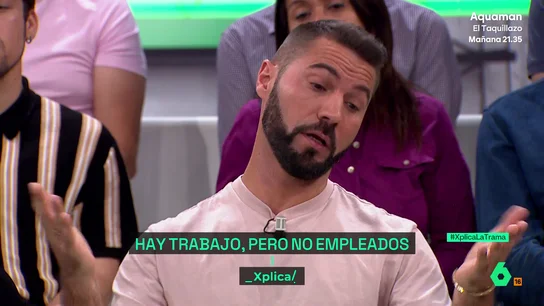 Un camarero, a un empresario que afirma que prefieren estar en paro: "Por trabajar duro no es, es que luego se saltan los derechos" Un camarero, a un empresario que afirma que prefieren estar en paro: "Por trabajar duro no es, es que luego se saltan los derechos"