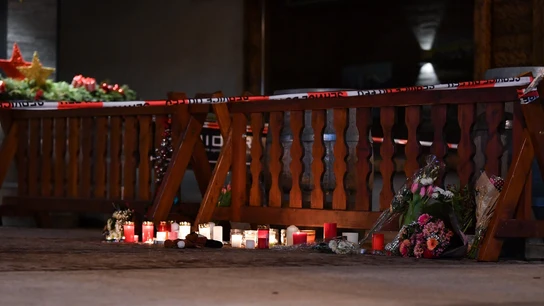 Inmediaciones del lugar del incendio de Crans-Montana, Suiza. Inmediaciones del lugar del incendio de Crans-Montana, Suiza.