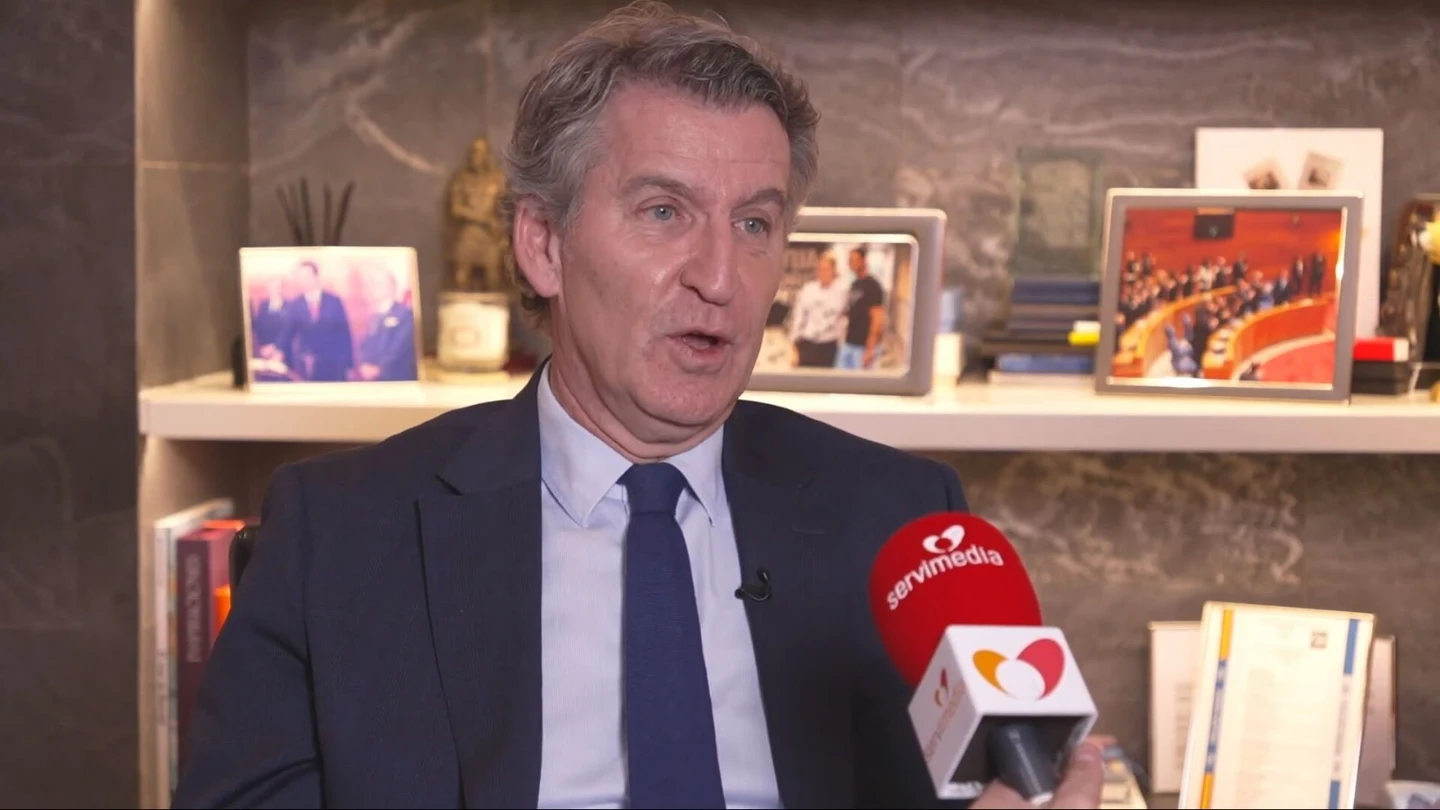 Alberto Núñez Feijóo en una entrevista para Servimedia. Alberto Núñez Feijóo en una entrevista para Servimedia.
