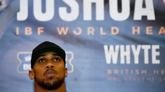 Imagen del boxeador Anthony Joshua durante un evento Imagen del boxeador Anthony Joshua durante un evento