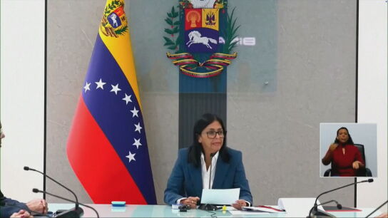 Delcy Rodr&iacute;guez.