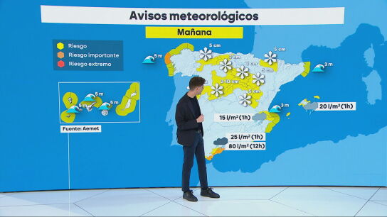 La AEMET activa un aviso especial de nevadas desde el domingo al martes por la borrasca Francis