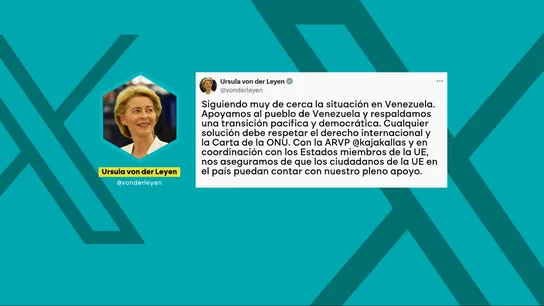 Reacción de la presidenta de la Comisión Europea, Ursula von der Leyen. Reacción de la presidenta de la Comisión Europea, Ursula von der Leyen.