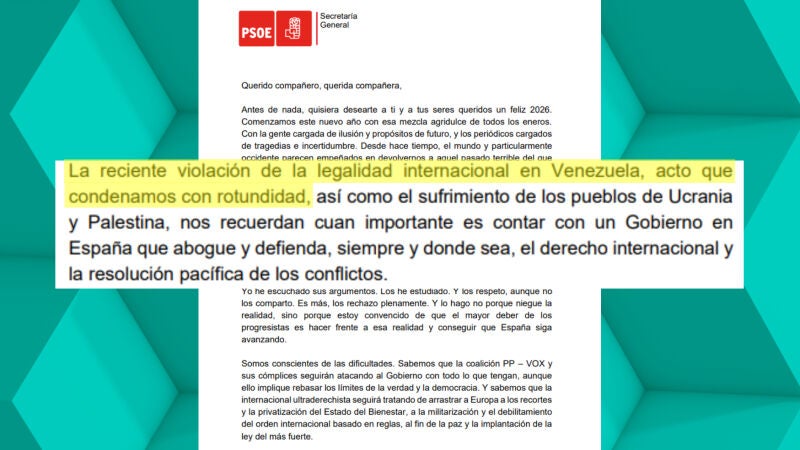 Carta de Pedro S&aacute;nchez a la militancia. 