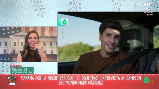 El Objetivo vuelve este martes a laSexta con un programa especial dedicado al campe&oacute;n del mundo de motociclismo Marc M&aacute;rquez. La periodista ha podido charlar con &eacute;l y con su familia para conocer en profundidad al piloto. 