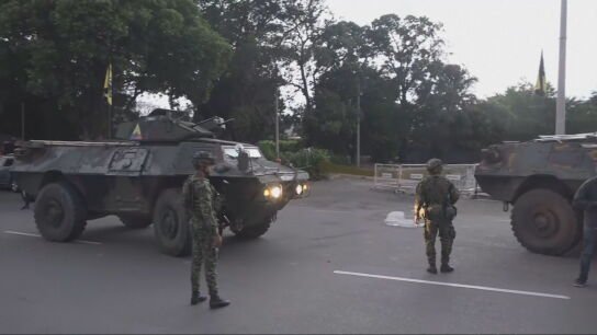Militares desplegados en Venezuela. 