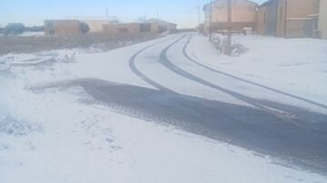 Nieve en la localidad zaragozana de Aldehuela de Liestos (Zaragoza).