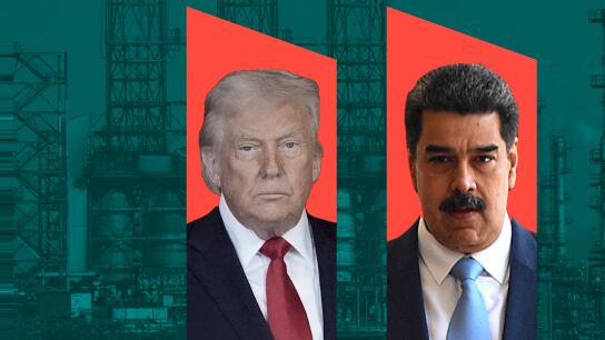 Grafismo de Donald Trump y Nicol&aacute;s Maduro