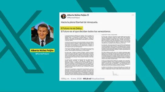 El PP insiste en que sea Edmundo González quien lidere la transición en Venezuela: "Delcy ha sido cómplice de una dictadura de corrupción" El PP insiste en que sea Edmundo González quien lidere la transición en Venezuela: "Delcy ha sido cómplice de una dictadura de corrupción"