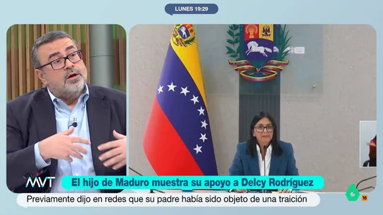 Pedro Rodríguez, sobre el papel de Delcy Rodríguez: "Ella ha repartido el botín con los cómplices de dentro y de fuera" Pedro Rodríguez, sobre el papel de Delcy Rodríguez: "Ella ha repartido el botín con los cómplices de dentro y de fuera"