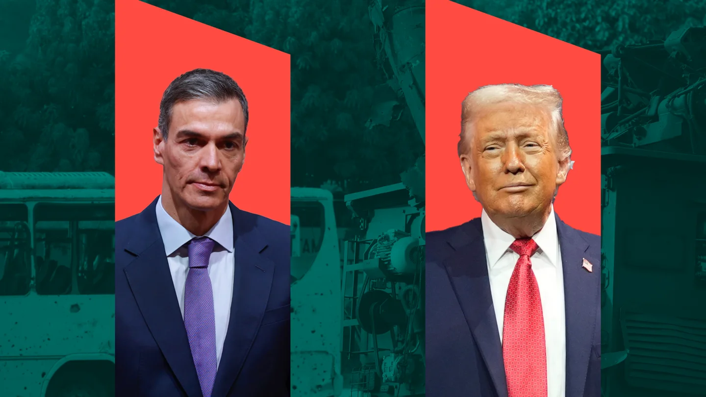 Pedro Sánchez y Donald Trump. Pedro Sánchez y Donald Trump.