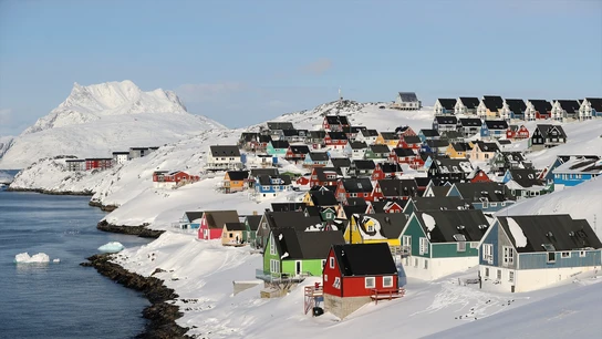 Imagen de la población de Nuuk, en Groenlandia Imagen de la población de Nuuk, en Groenlandia
