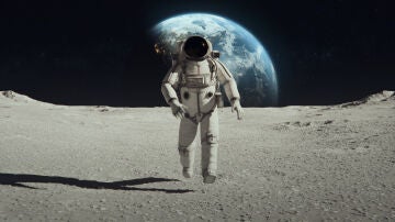 Un astronauta en la Luna