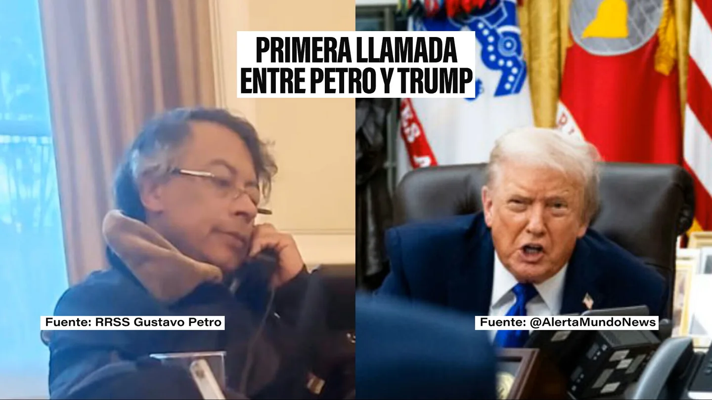 Llamada entre Gustavo Petro y Donald Trump. Llamada entre Gustavo Petro y Donald Trump.