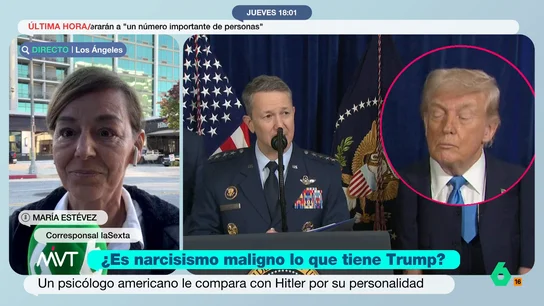 María Estévez expone la preocupación en EEUU por la actitud de Trump: "Sus habitantes van a acabar con estrés postraumático" En numerosos medios de Estados Unidos han manifestado su preocupación ante la personalidad errática de su presidente que podría ser síntoma de algún trastorno de personalidad. Por ejemplo, un psiquiatra ha expuesto que Trump podría tener "narcisismo maligno".