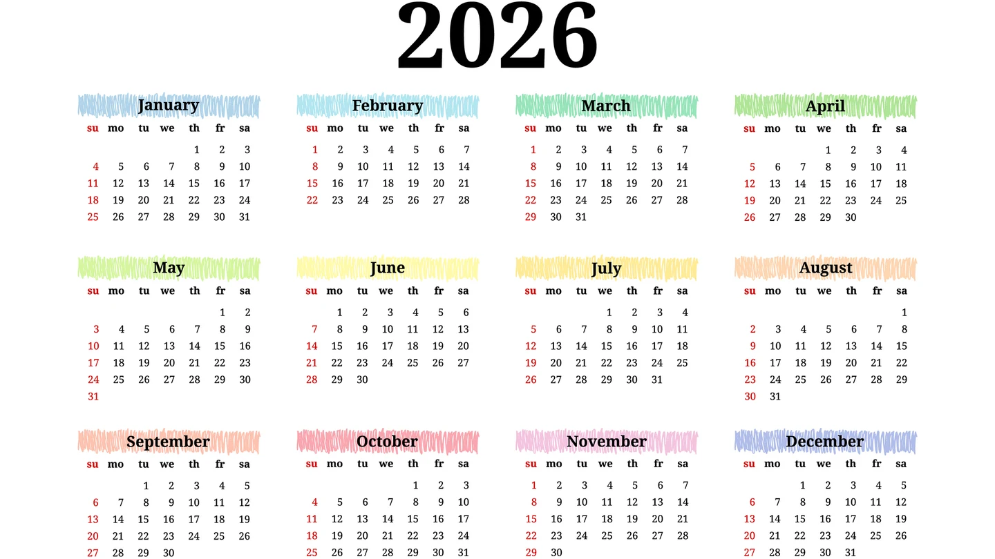 Calendario de 2026 Calendario de 2026